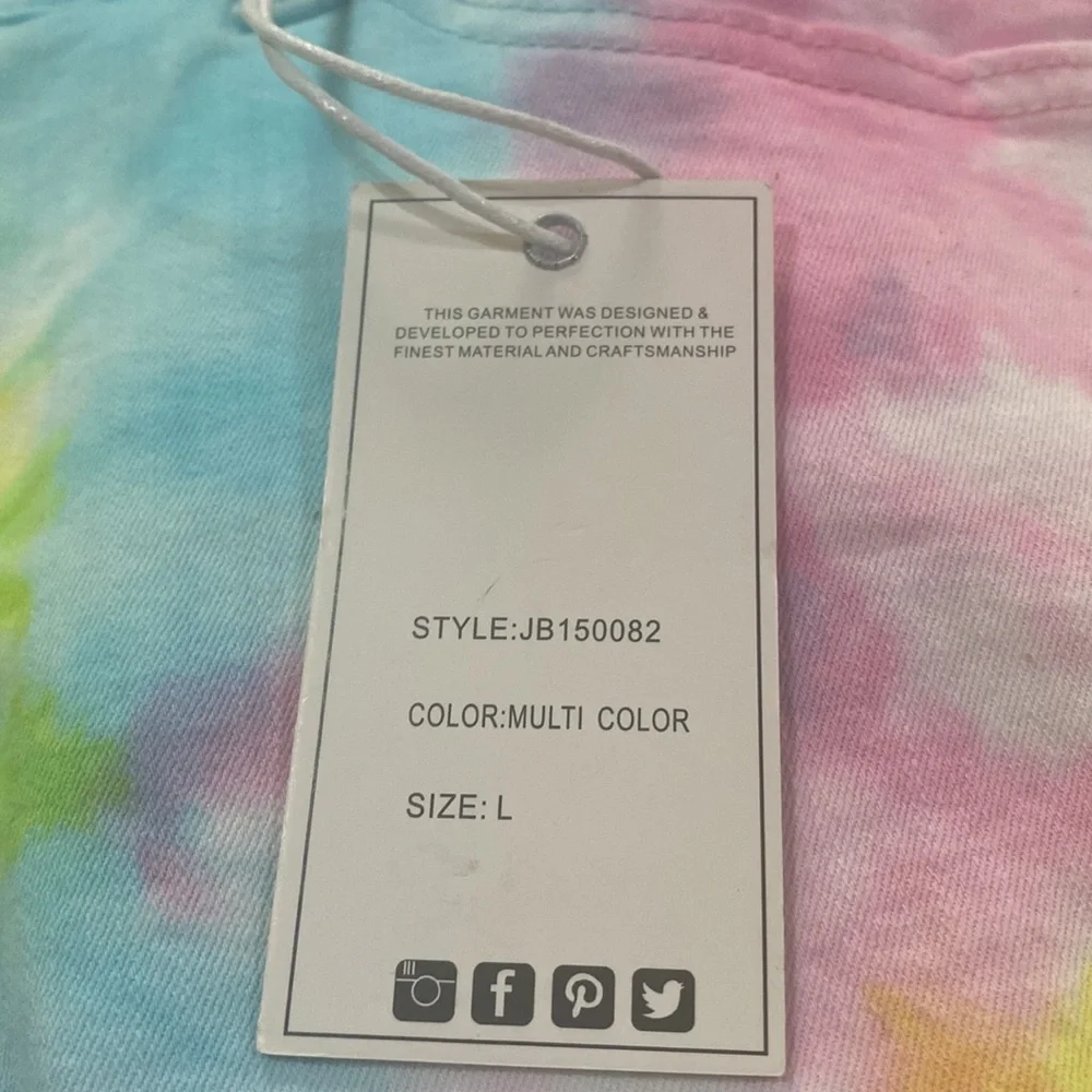 Judy Blue Tye Dye shorts; size L; new with tags - Picture 6 of 9